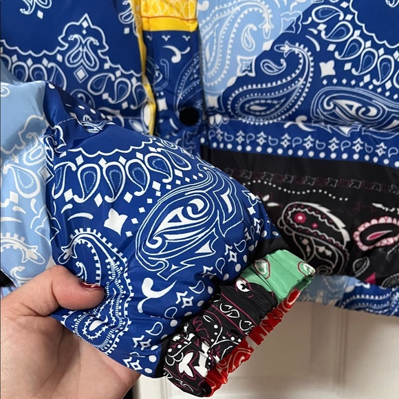 Colorful Patchwork Puffer Jacket - Picture 3 of 5